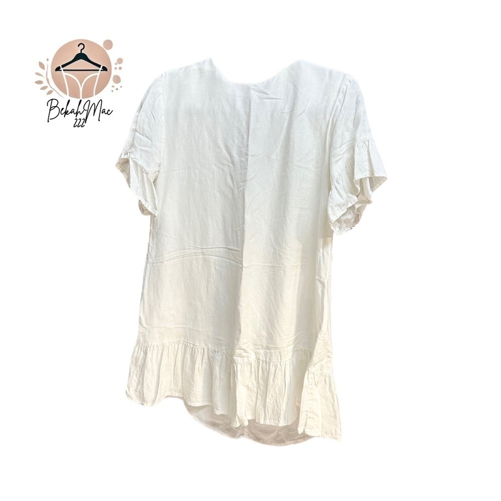 Urban Outfitters White Ruffle Hem Dress - Women’s XS